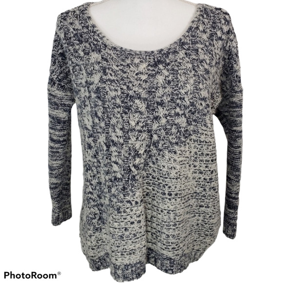 Lucky Brand Asymmetrical Woven Design Sweater XL - Picture 1 of 6